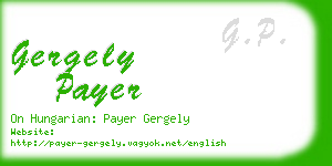 gergely payer business card